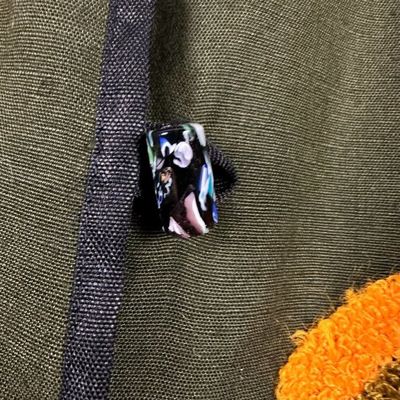 Allure Boutique Floral Embroidered Button Down‎ Blazer, Size M, Olive - Picture 6 of 9